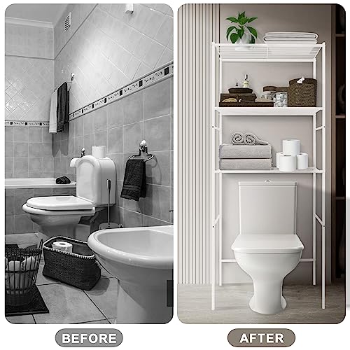White 3-Tier Over The Toilet Storage Shelf I362560