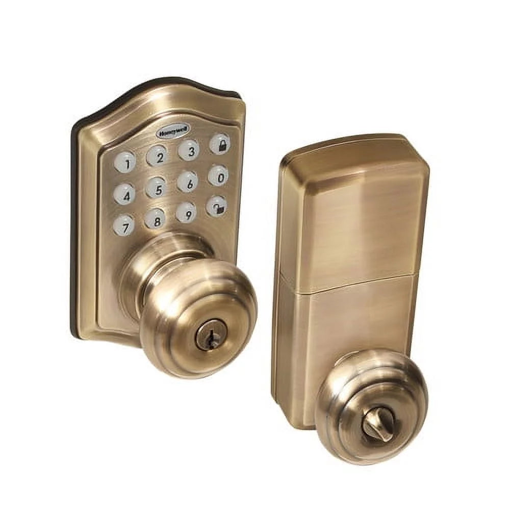 Polished Brass Electronic Entry Door Lock I232033