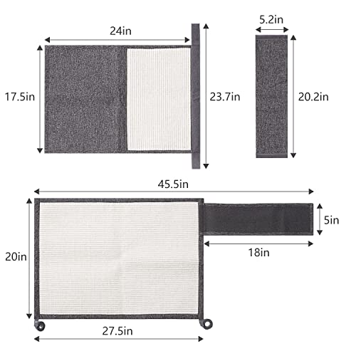Natural Sisal Couch Corner Protectors for Furniture (Light Gray, Left) S693288