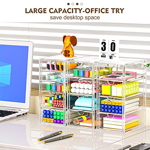 19 Drawer Clear Acrylic Makeup Organizer P332047