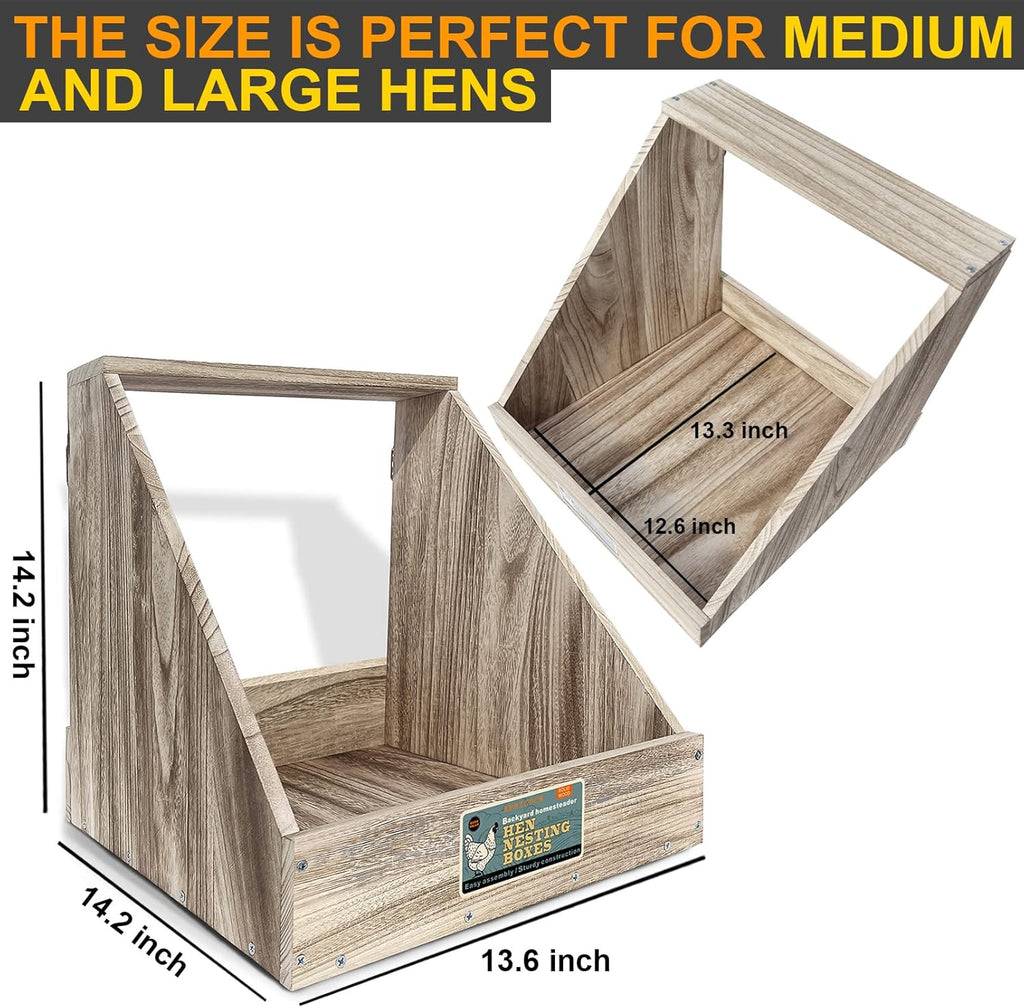 Single Compartment Wood Nesting Box (1 Pack) F10739