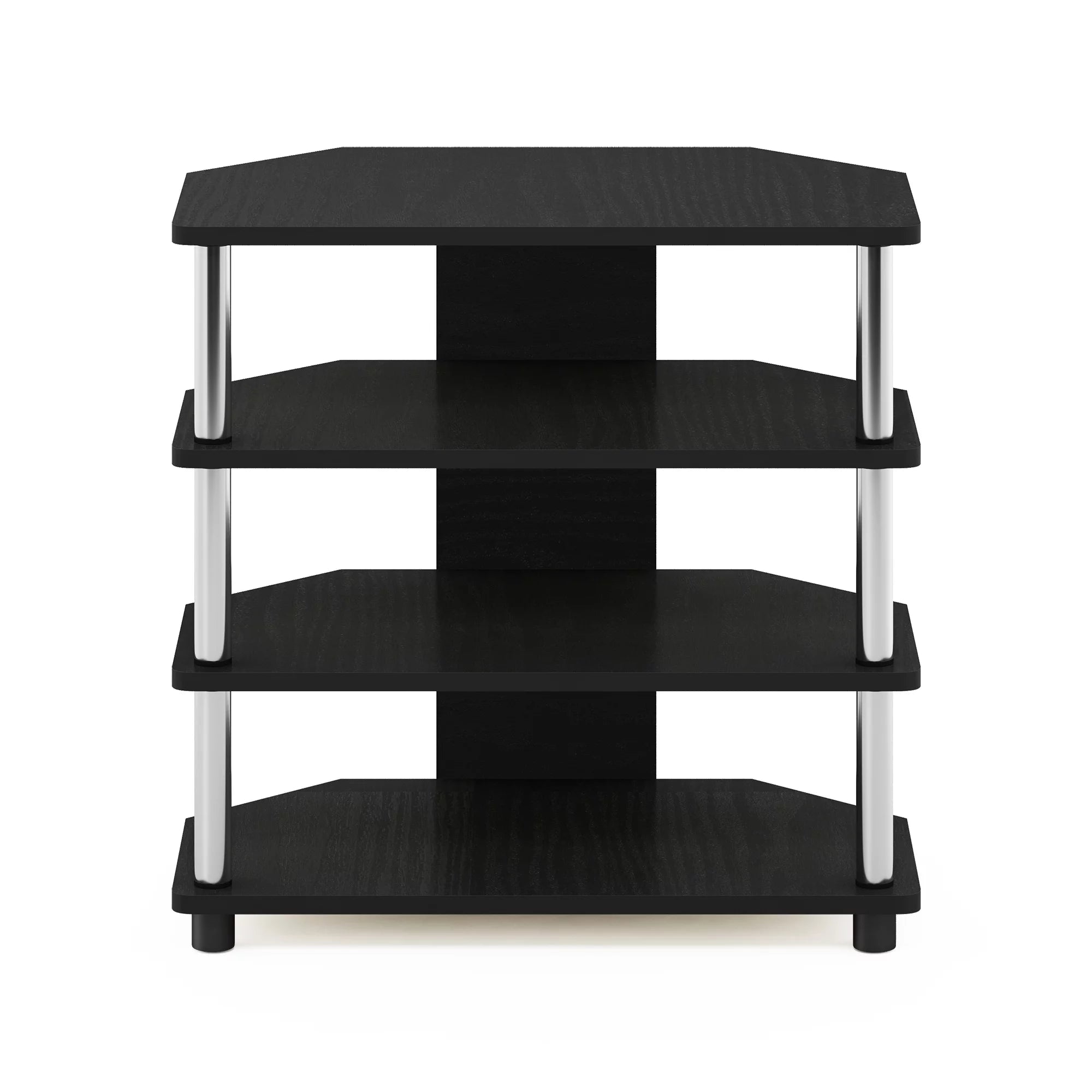 4-Tier TV Stand, Americano, Stainless Steel J637