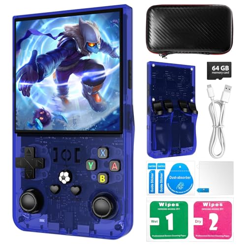 Retro Handheld Game Console with 64G Built-in 18000+ Classic Games, 4.0" IPS Screen (Black) P94822