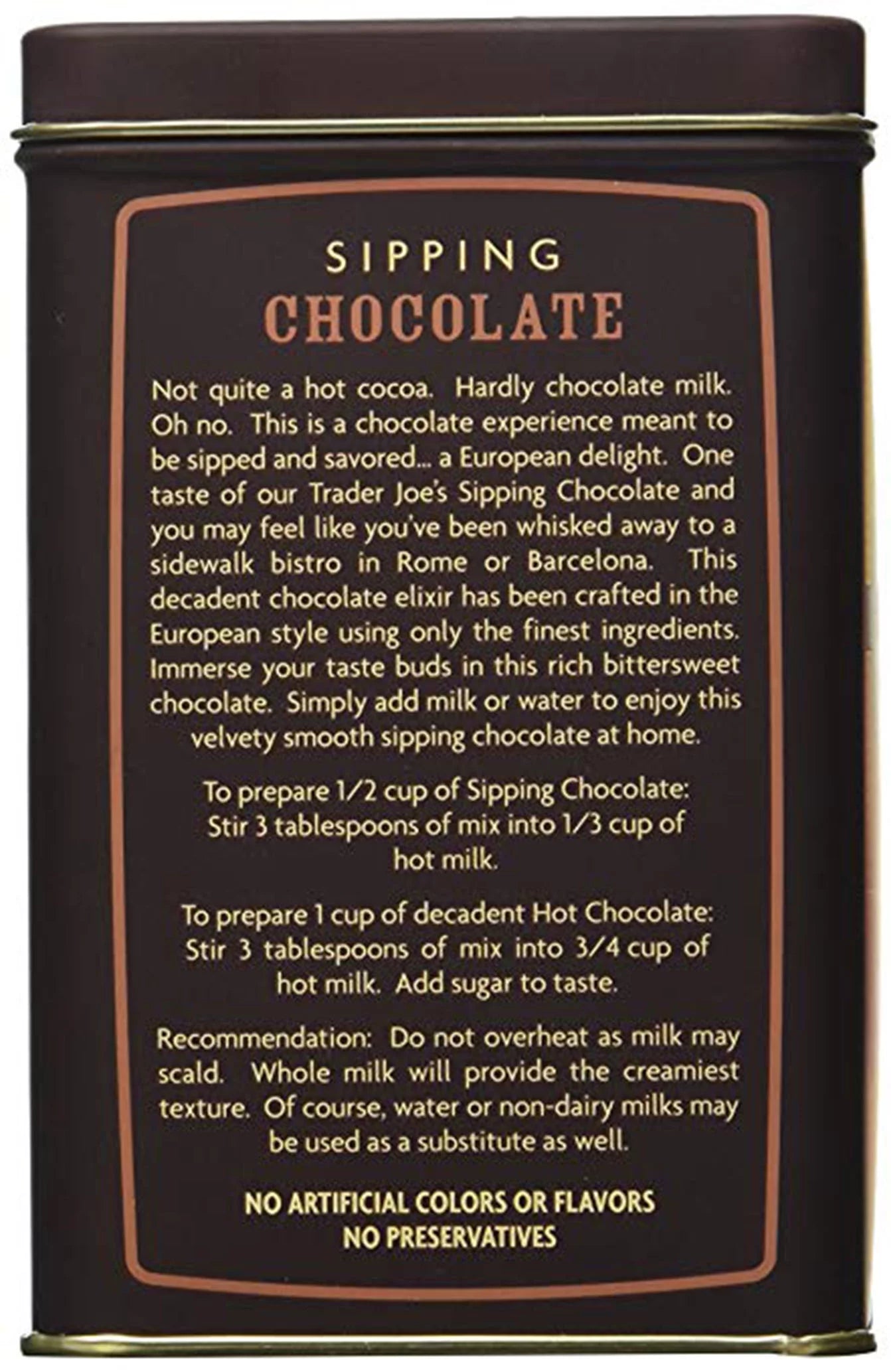 Sipping Chocolate 9 Oz. Pack of 2 T4827