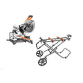 12 in. Sliding Miter Saw and Universal Mobile Miter Saw Stand with Mounting Braces X391