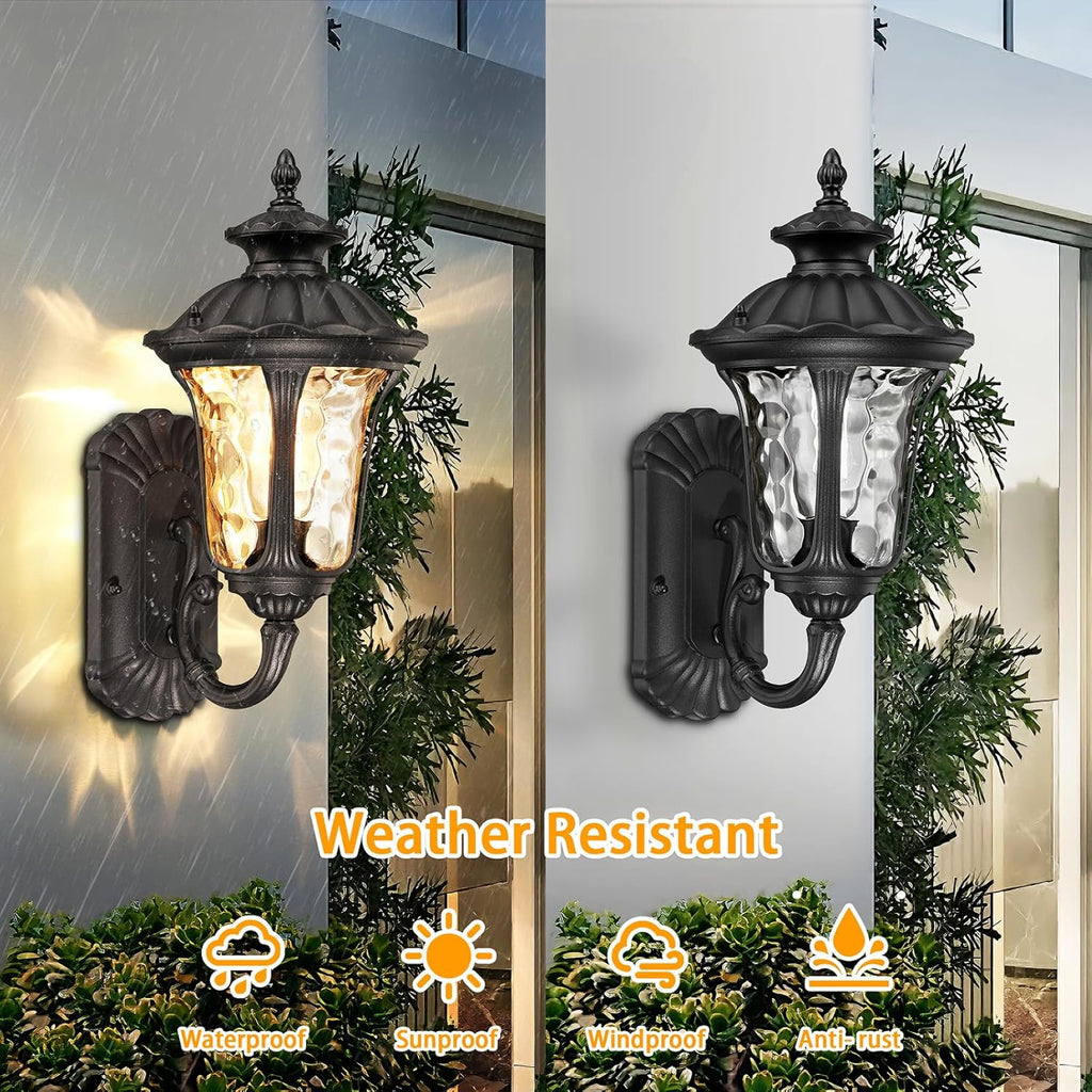 Black 15.6'' Waterproof Outdoor Wall Light Fixture E72862