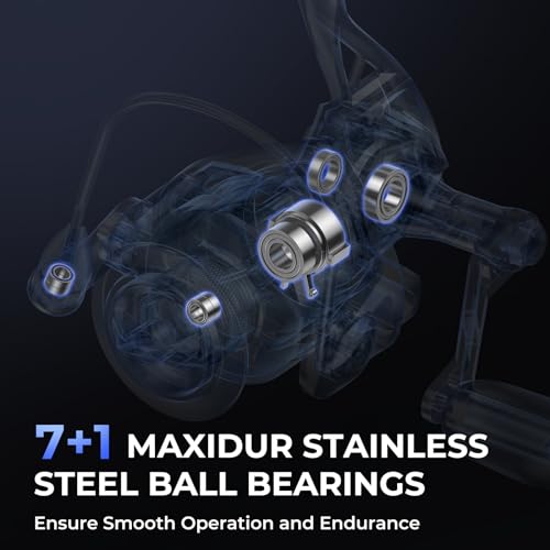 Rigid Aluminum Frame 7+1 Double-Shielded Stainless-Steel BB Spinning Fishing Reel J228709
