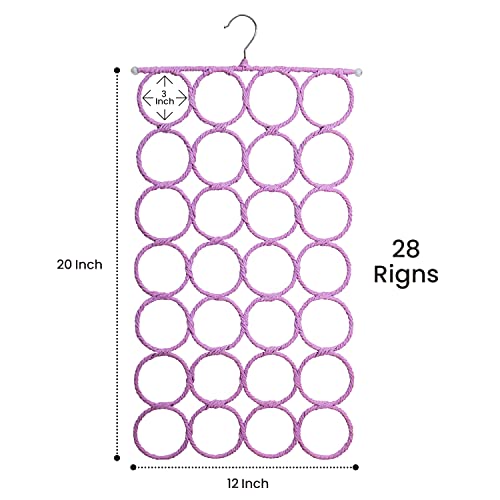 Black Scarf Hanger with 28 Rings P20742