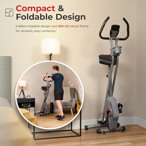 Foldable Magnetic Exercise Bike with Digital Monitor O602888