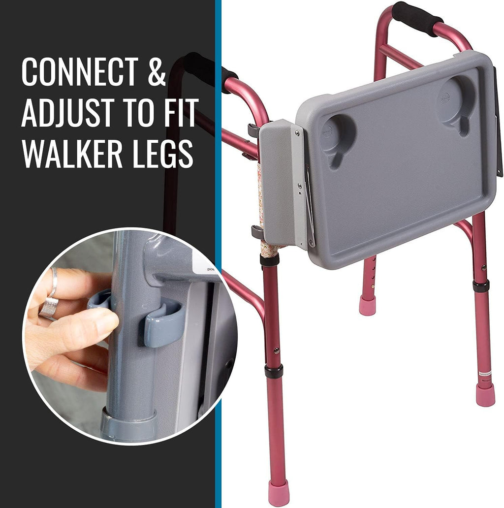 Walker Tray with Two Cup Holders, 16 x 11.8 Q7712
