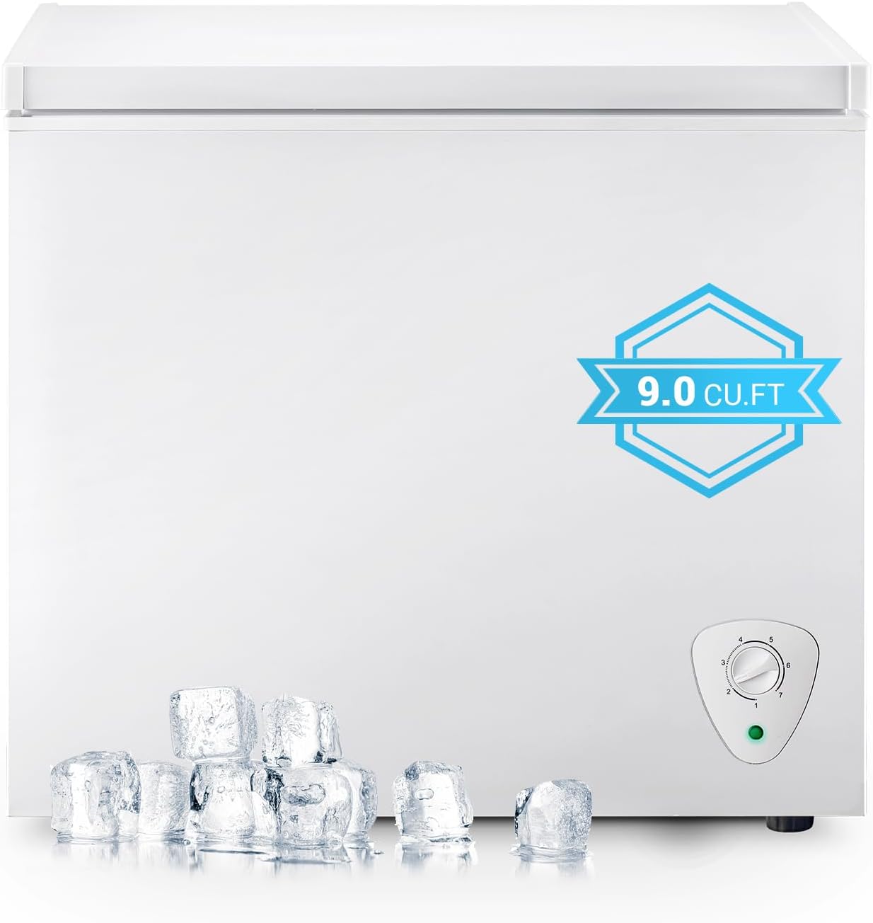 White 9.0 cu.ft Chest Freezer with Removable Basket Z4736