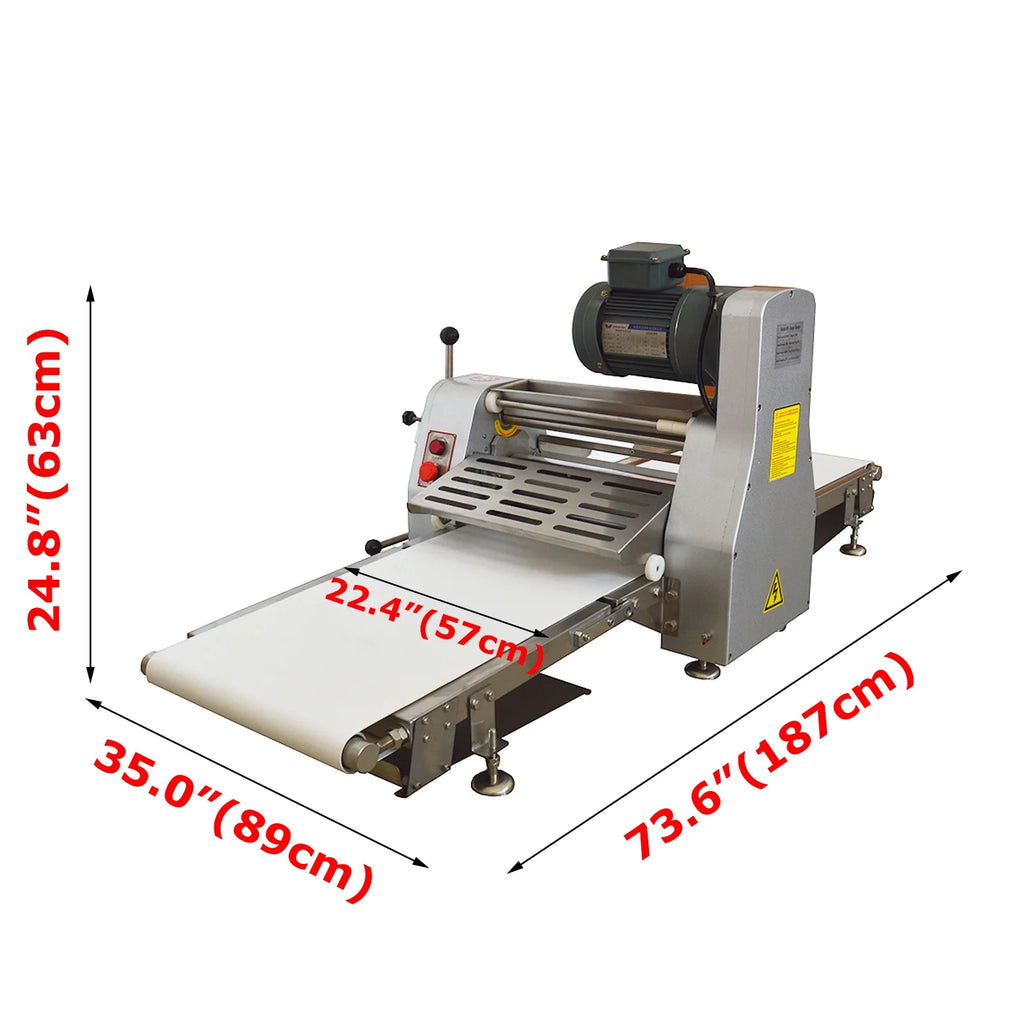 Commercial Dough Sheeter Electric Table Top Folding Pastry Machine 500mm O320