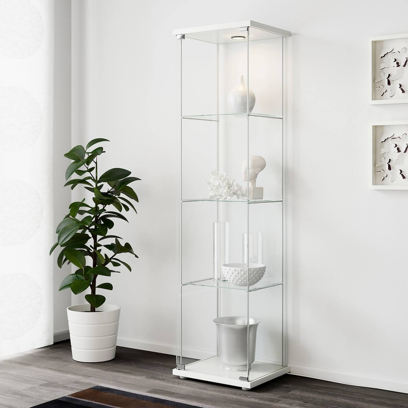 White Glass-Door Cabinet O491