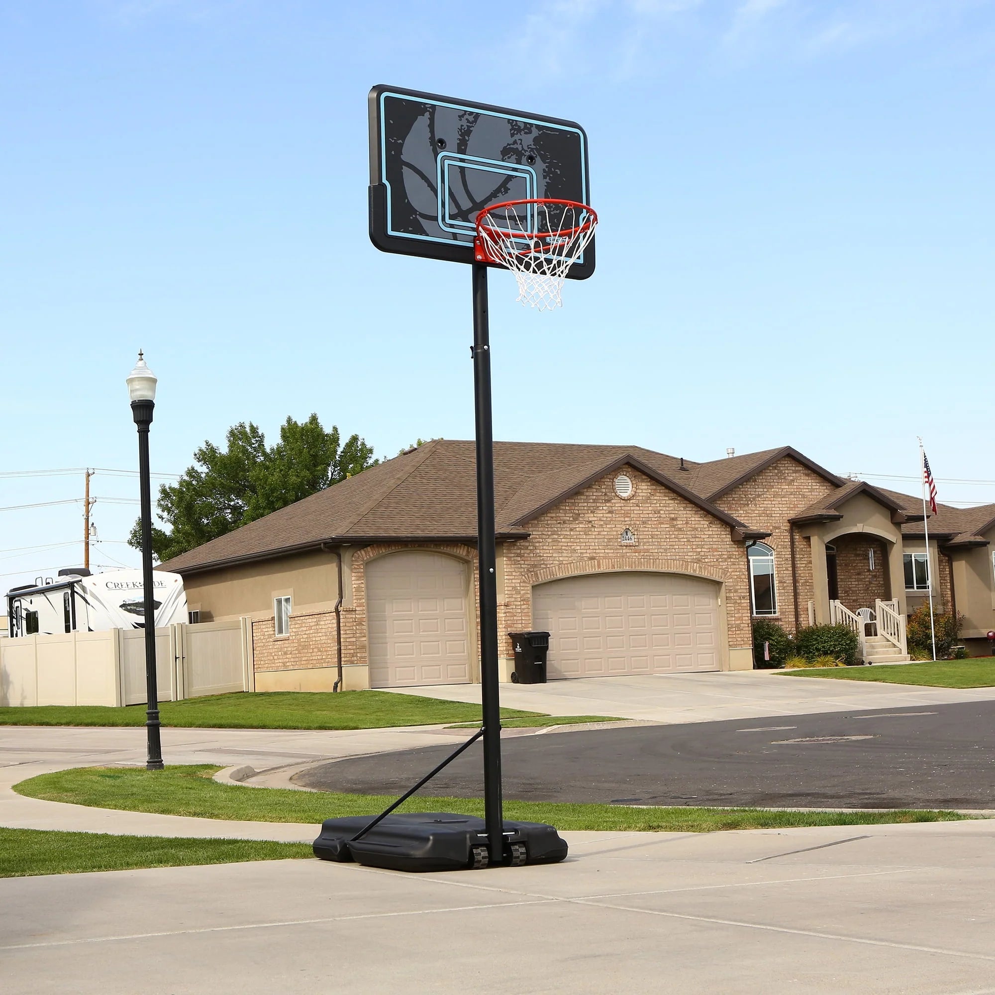 44 inch Adjustable Portable Basketball Hoop J315037