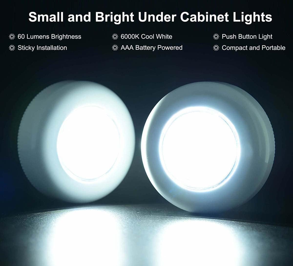 7 Pack Battery Operated Tap Push Lights R1042