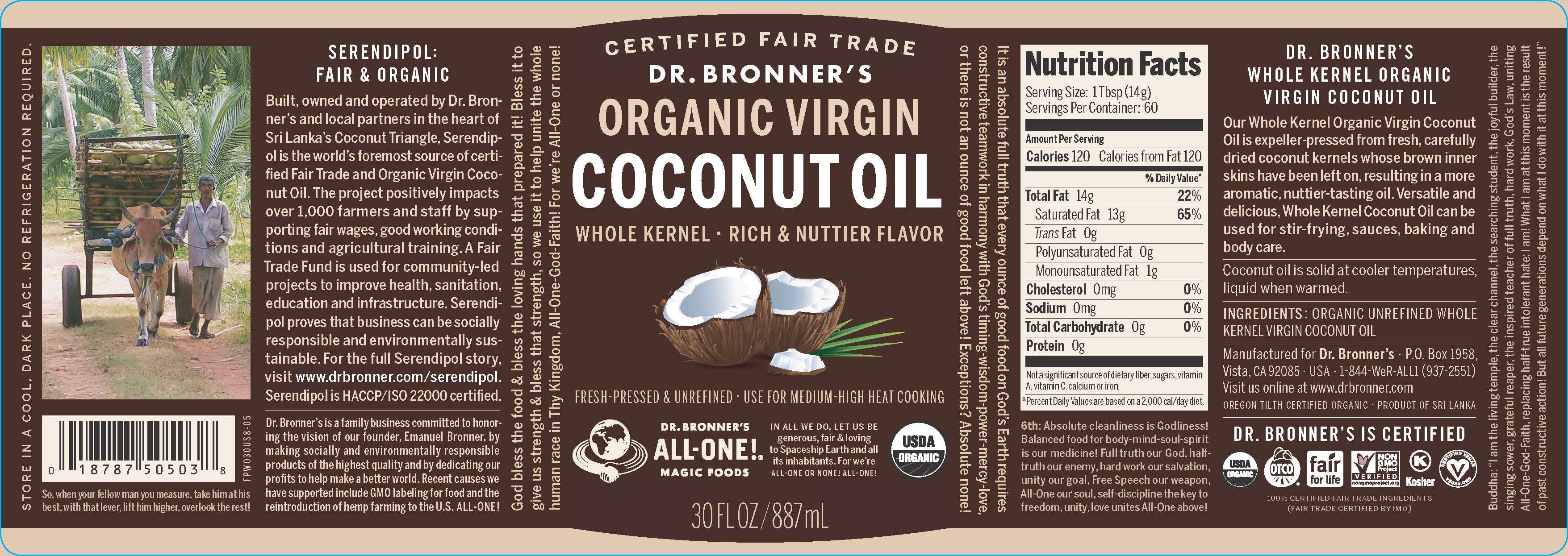 30oz Whole Kernel Coconut Oil L157