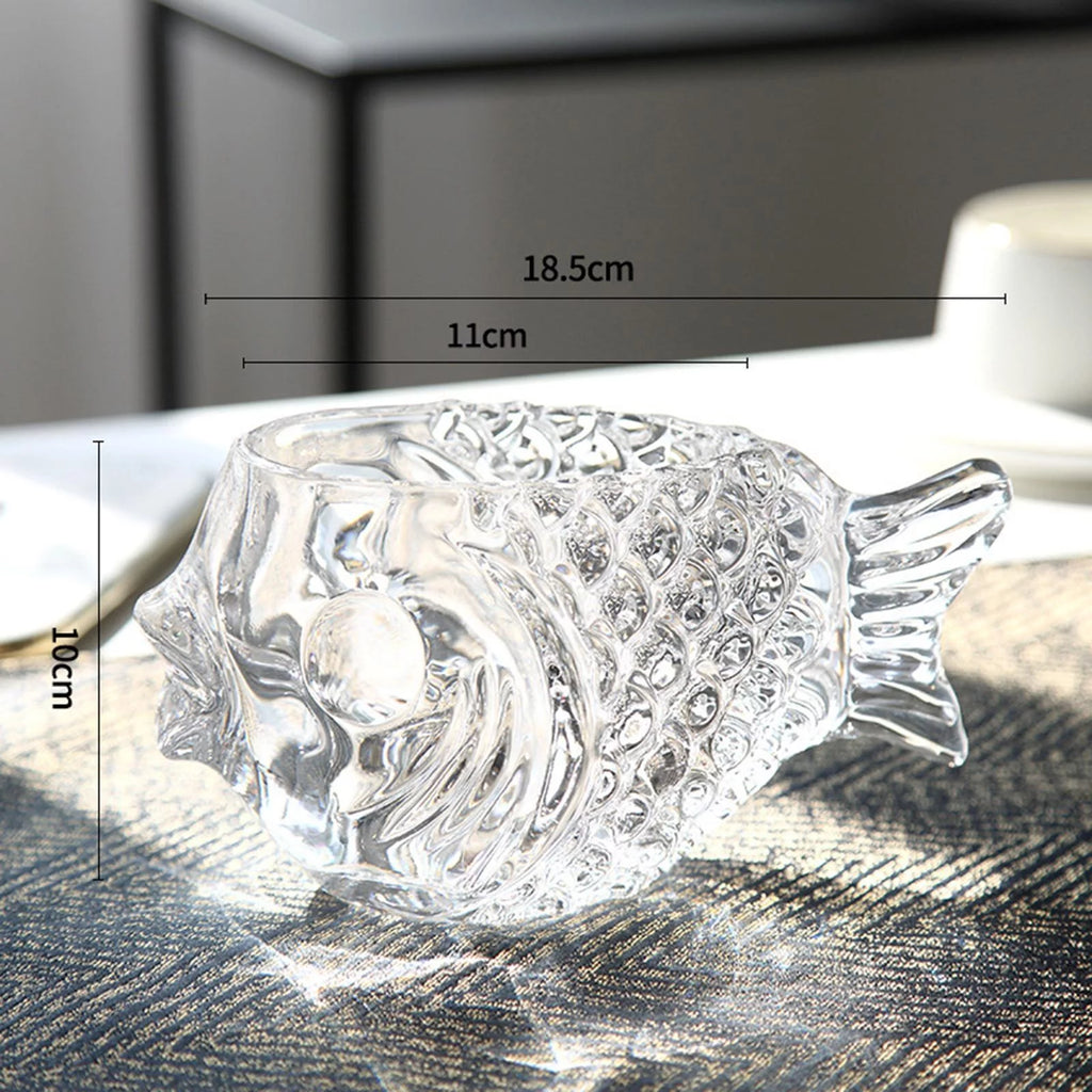 Clear Fish Shaped Cocktail Glassware D939