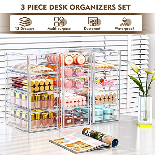 19 Drawer Clear Acrylic Makeup Organizer P332047