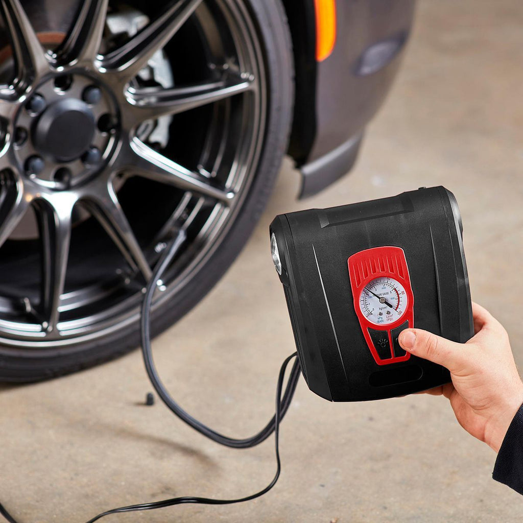 12V Portable Tire Inflator with LED Light B911