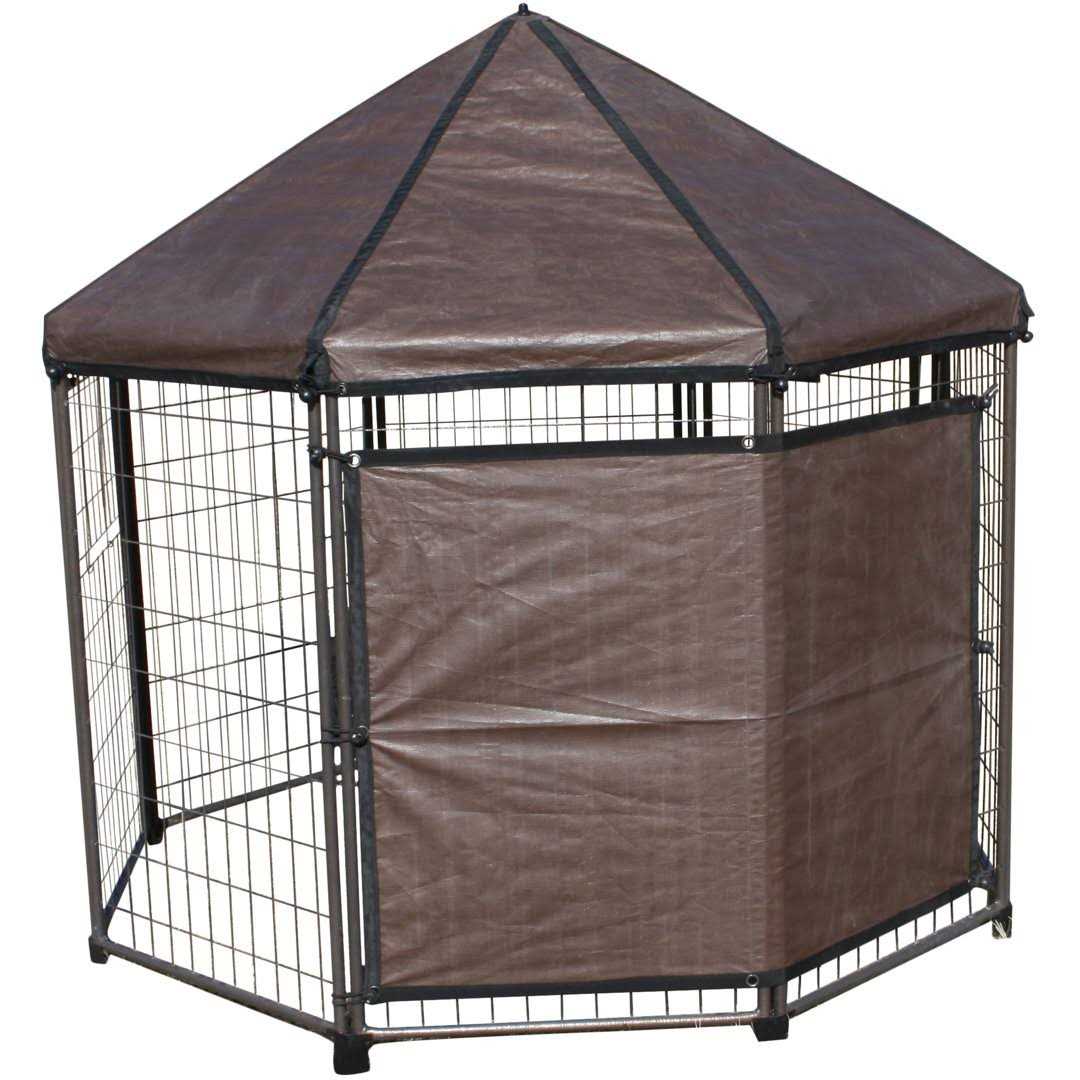 Dog Kennel Sun Shade Pet Gazebo L499744