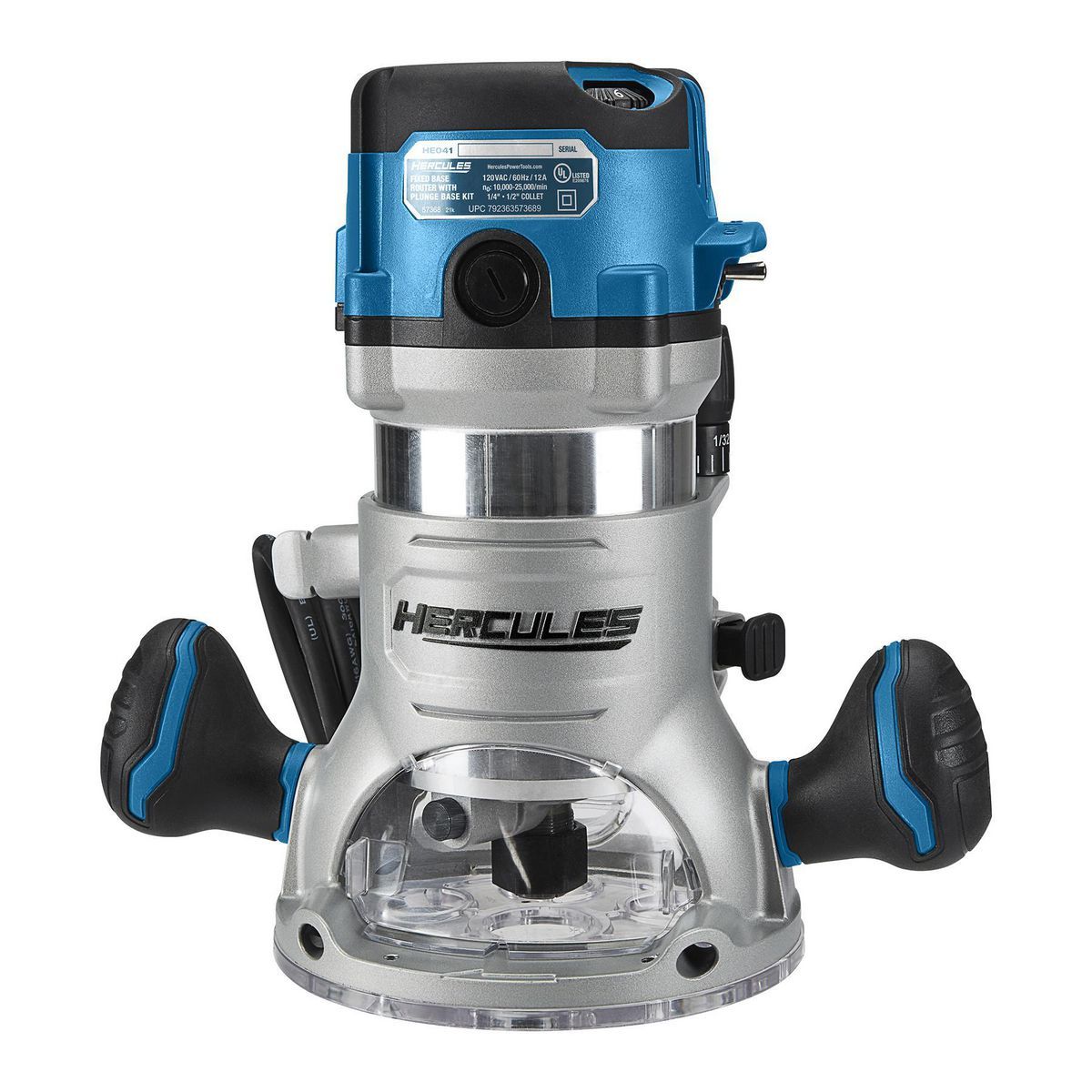 12 Amp Variable-Speed Fixed Base Router with Plunge Base Kit J76878