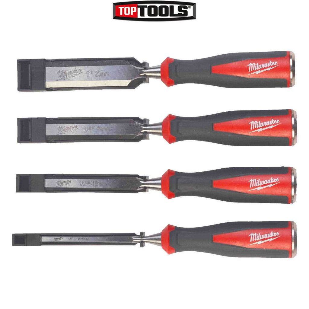 4 Piece Beveled Edge Chisels Set D47189