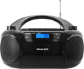 Bluetooth CD Boombox with Cassette, MP3 CD USB Playback, 12 watts J8293