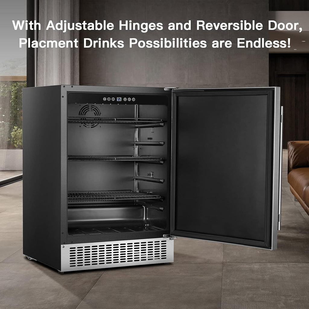 Stainless Steel Beverage Refrigerator 180 Cans L357