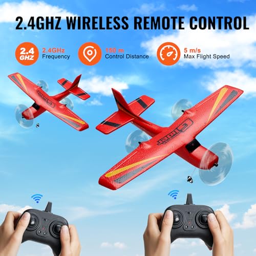 Red 2.4GHz 2 Channel Remote Control Aircraft with 2 Batteries O281