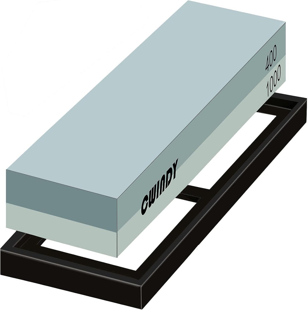 Dual Sided 400/1000 Grit Whetstone Sharpening Stone Kit E976312
