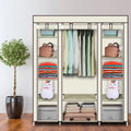 69" Portable Heavy Duty Clothes Closet Wardrobe Storage Organizer V9456