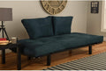 Black Lounger Frame with Suede Navy Mattress A953923