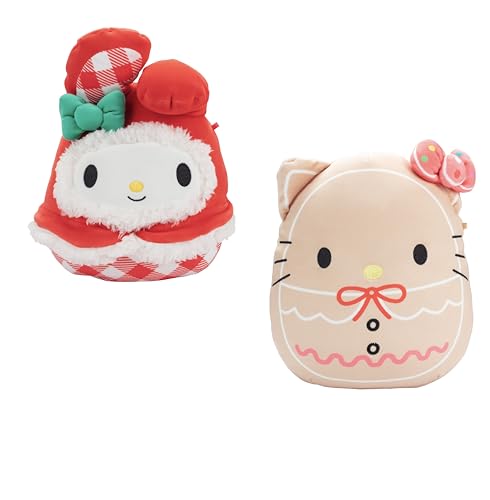 8-Inch Hello Kitty & My Melody 2 Pack Plush Stuffed Animal Toy X1240