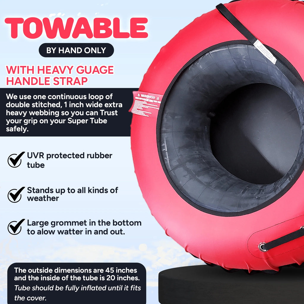 Red Heavy Duty Inflatable River Tube L74531