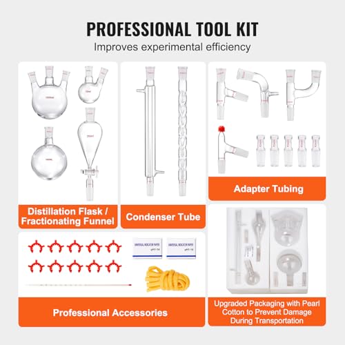 29PCS Chemistry Lab Glassware Kit 250 1000ml I831198