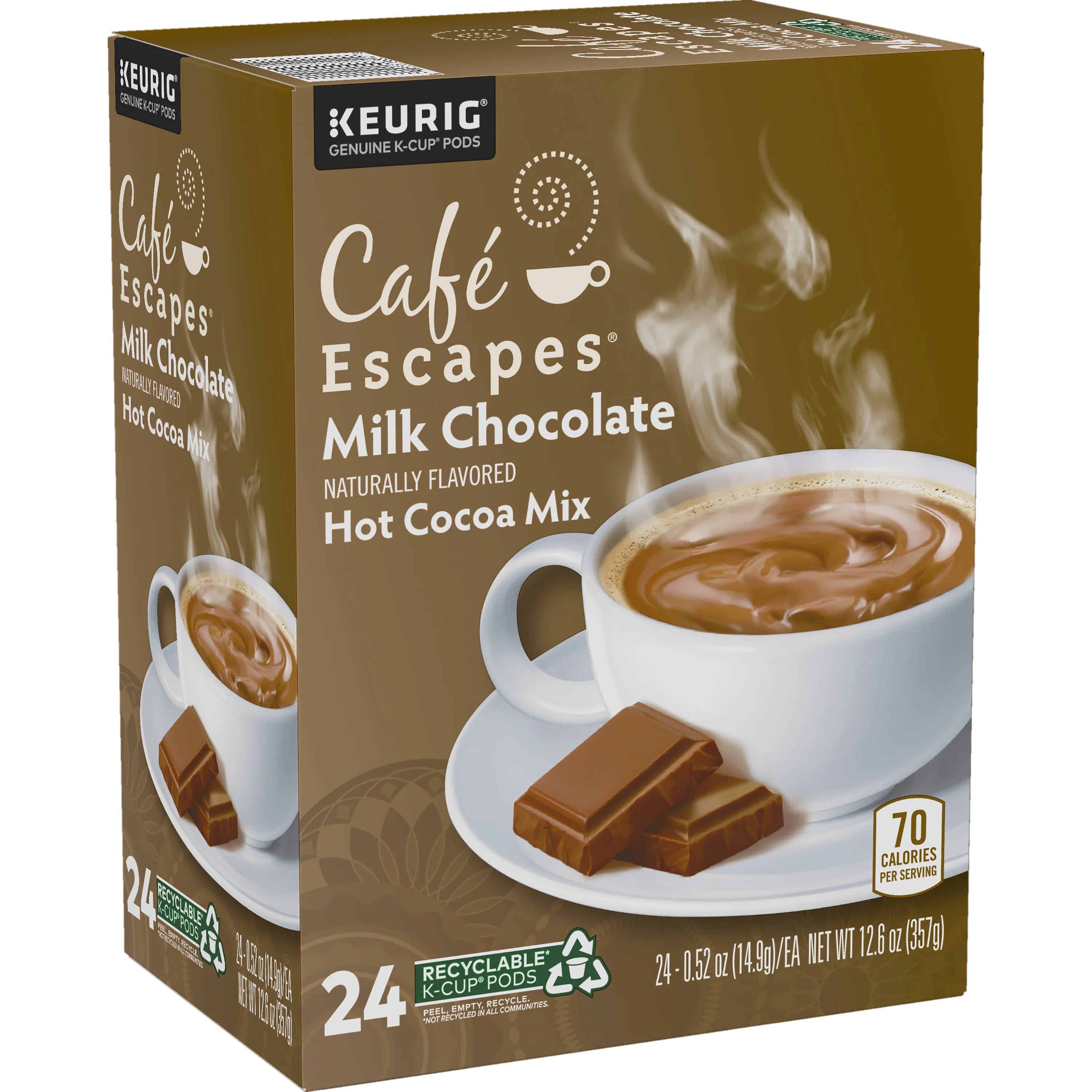 24 Count Milk Chocolate Hot Cocoa K-Cup Pods I9794