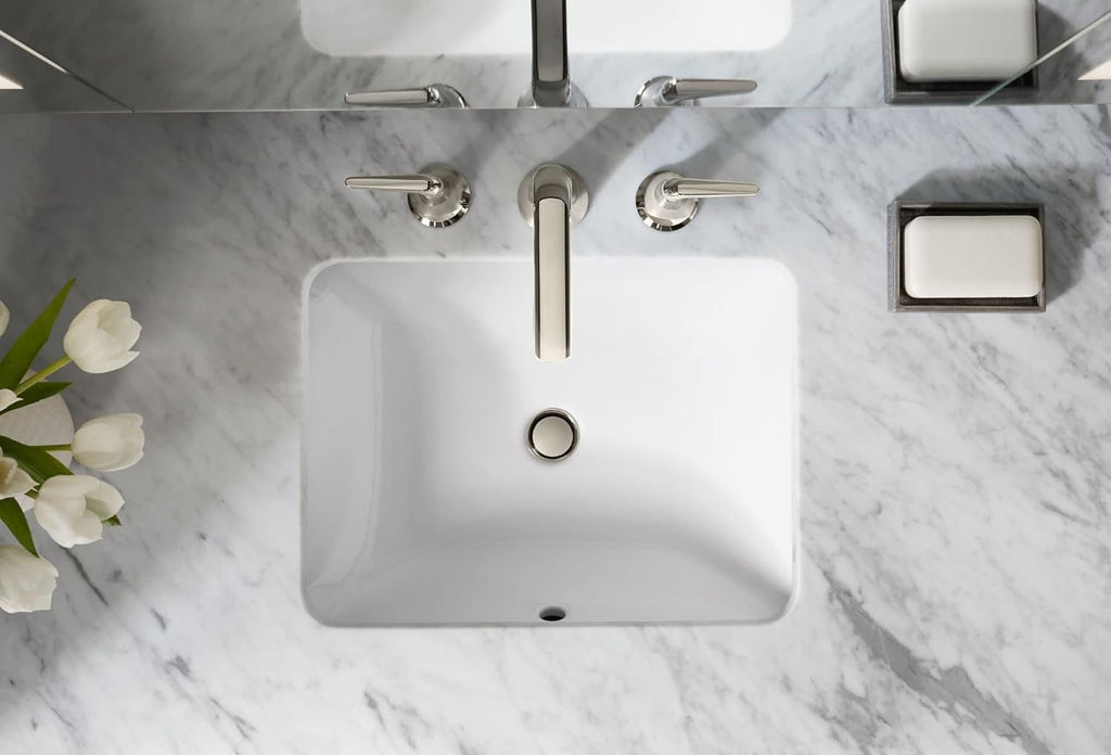 White Under-Mount Bathroom Sink X61018