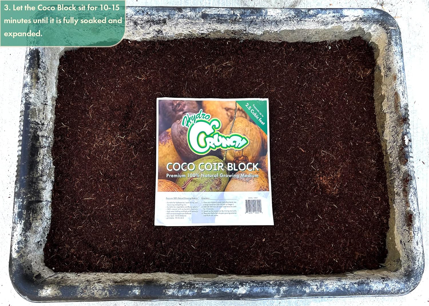 Coco Coir Block 2.5 Cubic Ft Block (2-Pack), Brown Q39247