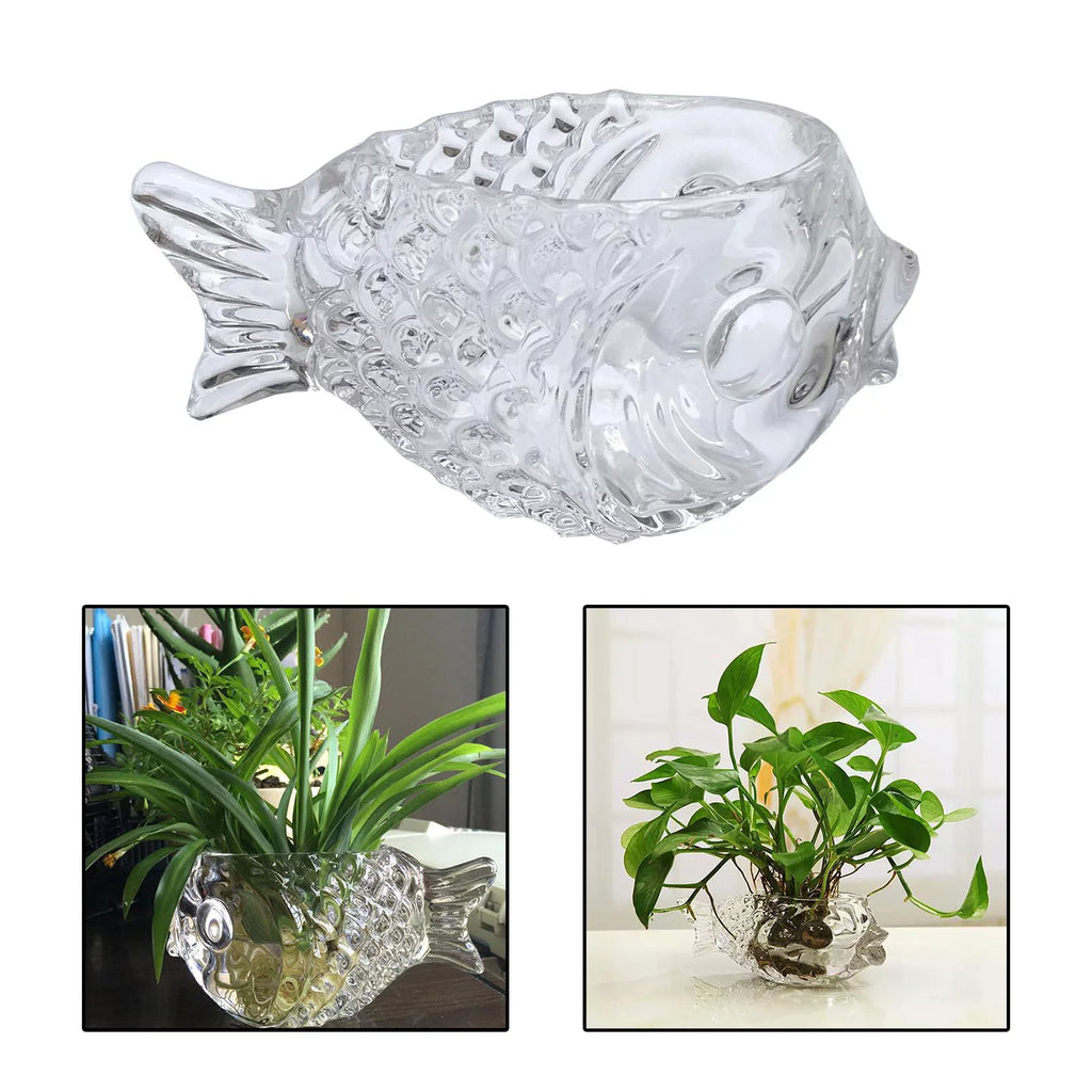 Clear Fish Shaped Cocktail Glassware D939