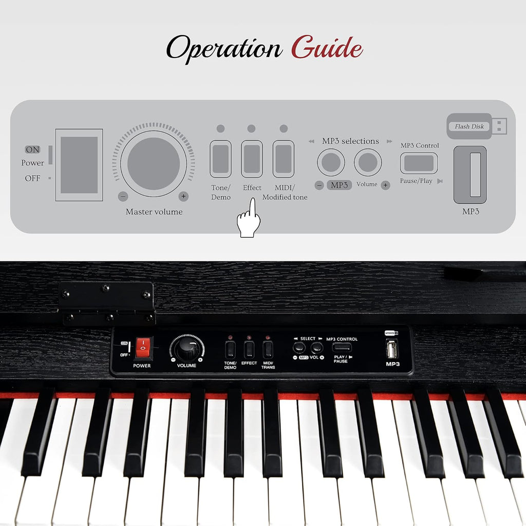 88 Keys Digital Piano Weighted Keys A99414