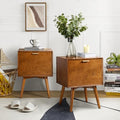 Acorn Wood Nightstand with USB Ports M1882