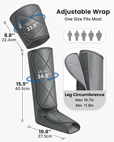 Grey Air Compression Calf Massager with Heat W69842