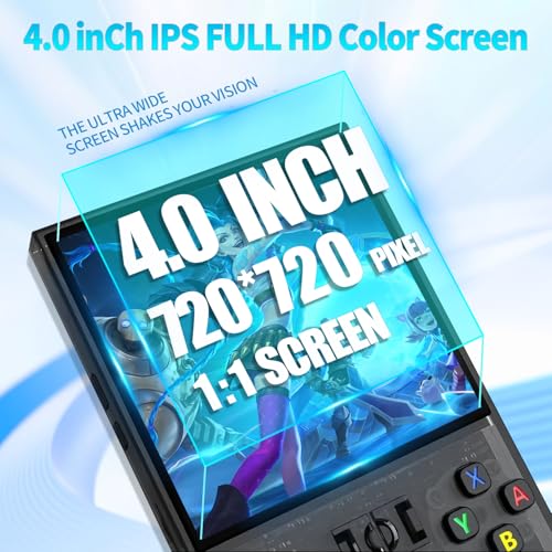 Retro Handheld Game Console with 64G Built-in 18000+ Classic Games, 4.0" IPS Screen (Black) P94822