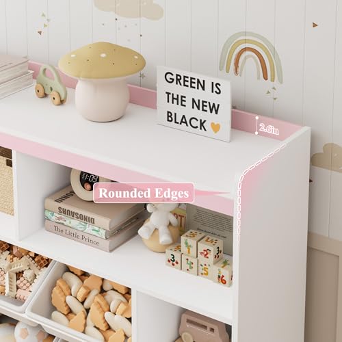 Pink Toy Storage Organizer with Drawers and Removable Bins X714