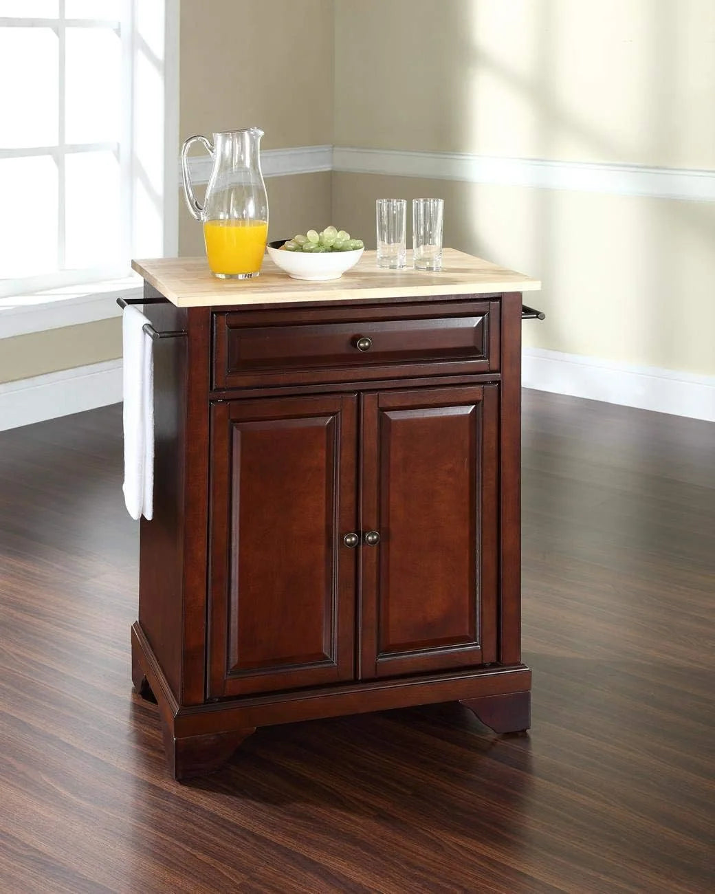Kitchen Island With Natural Wood Top R11945