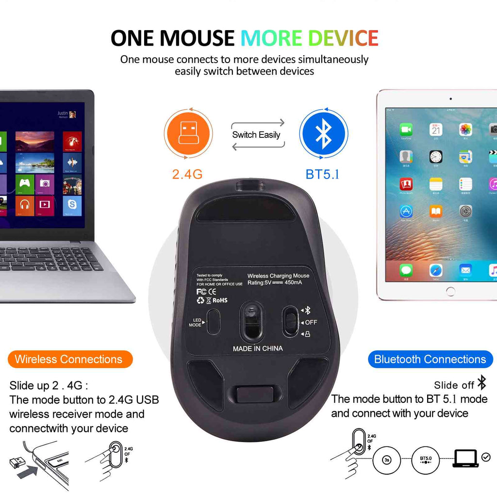 Black Dual-Mode Wireless Mouse U343528