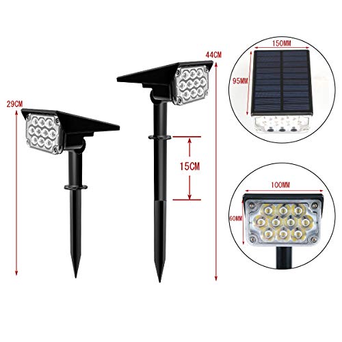 20 LED IP65 Waterproof Solar Landscape Spotlights 4 Pack Cold White Z97066
