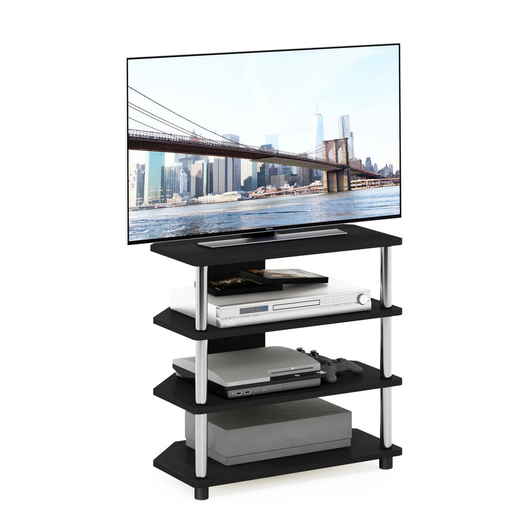 4-Tier TV Stand, Americano, Stainless Steel J637