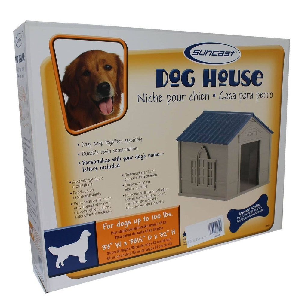 Large Weatherproof Resin Dog House (2 Pack) C19549