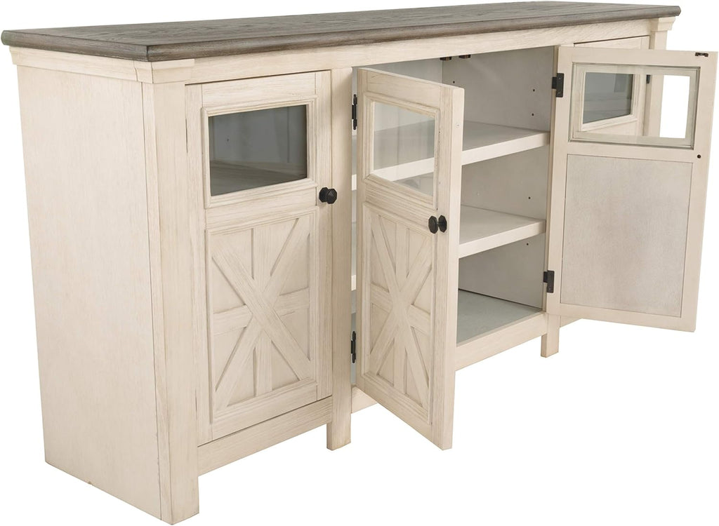 Whitewash Farmhouse TV Stand Z502
